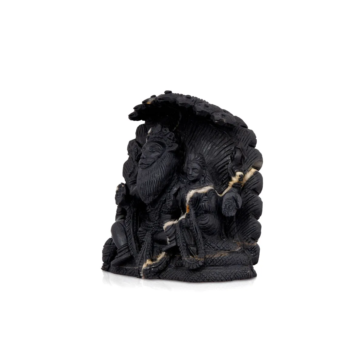 Adwaita Laxmi Narasimha Shaligram Murti - 7 x 6.5 Inches | Shaligram Idol/ Saligram Murti for Pooja/ 3.180 Kgs