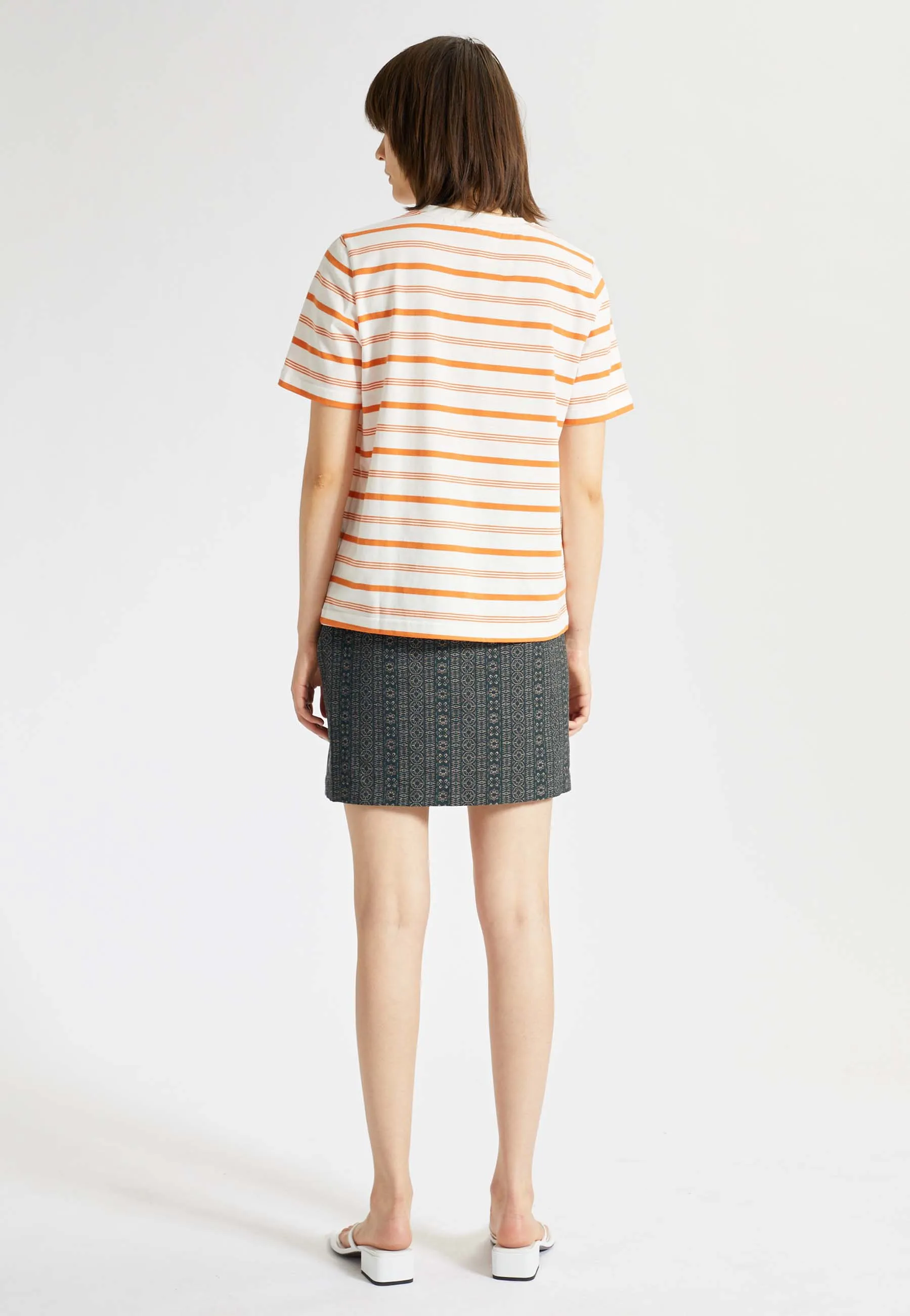 Alma Stripe T-Shirt - dusty orange