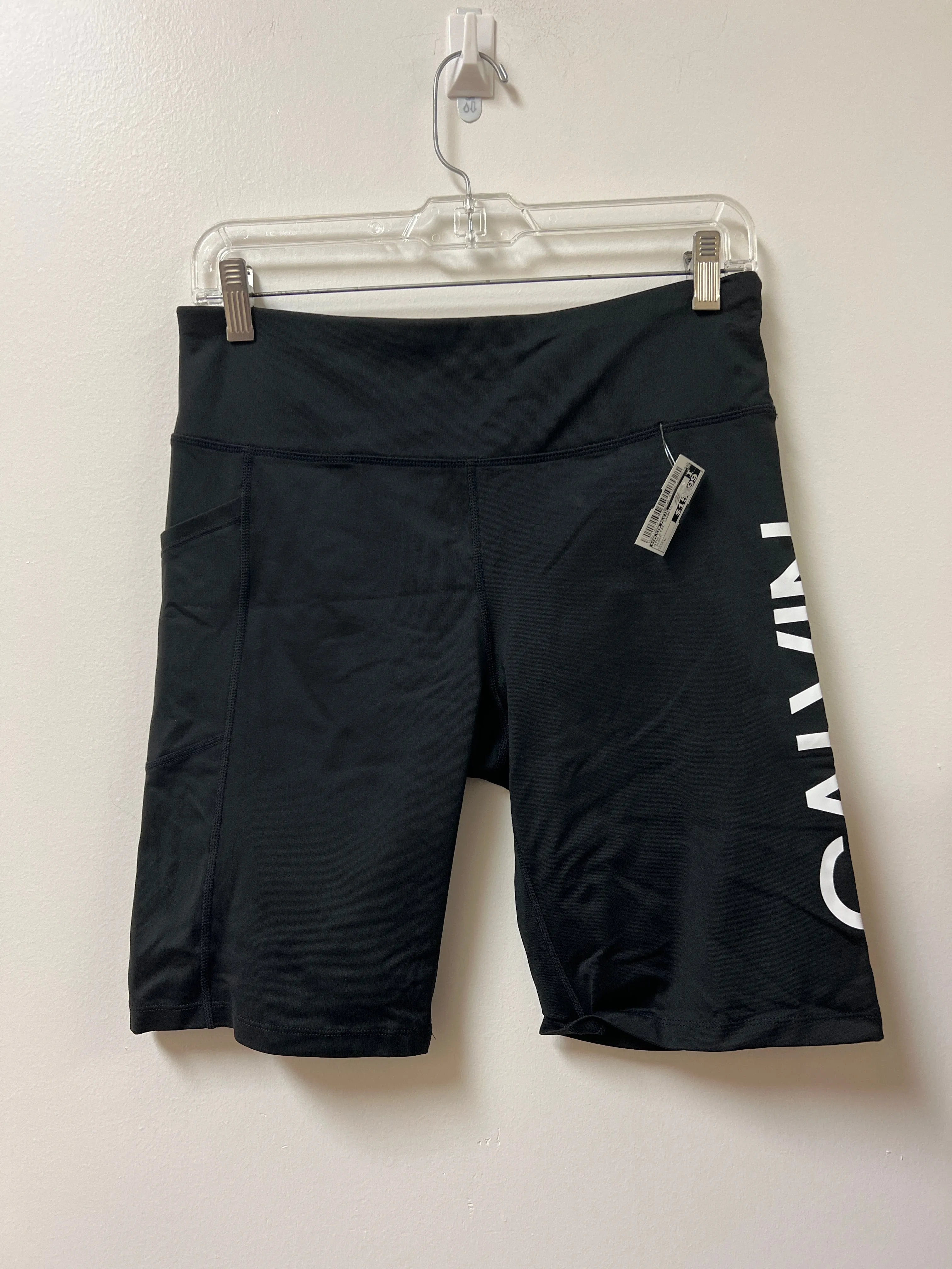 Athletic Shorts By Calvin Klein In Black, Size: L