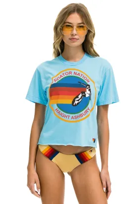 AVIATOR NATION HAIGHT ASHBURY BOYFRIEND TEE - SKY