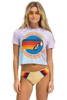 AVIATOR NATION LAGUNA BEACH BOYFRIEND TEE - TIE DYE BUBBLE GUM