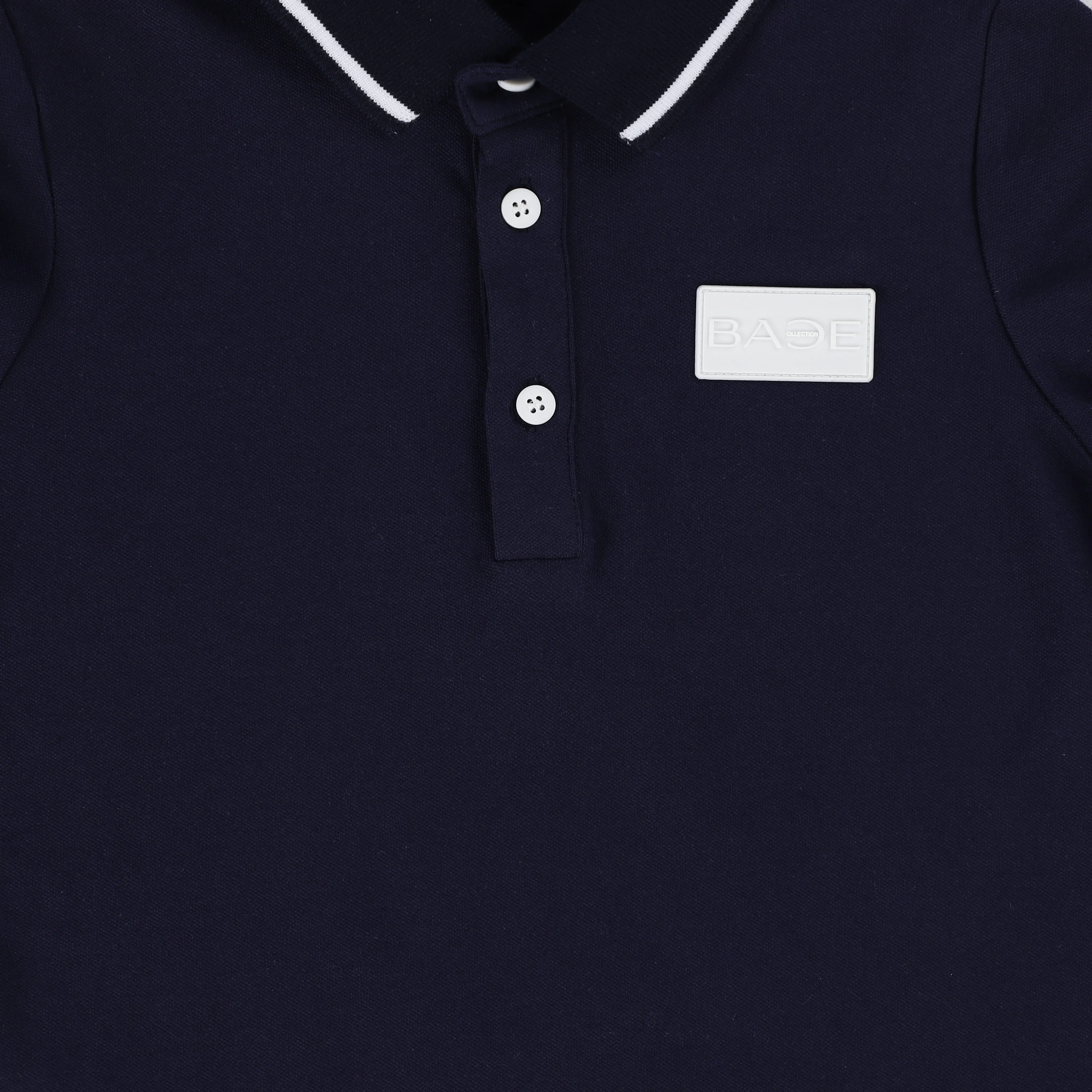 BACE COLLECTION NAVY PIQUE POLO [Final Sale]