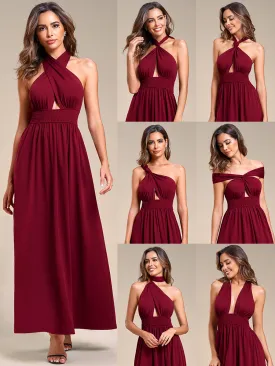 Backless Halter Neck Wholesale Bridesmaid Dresses