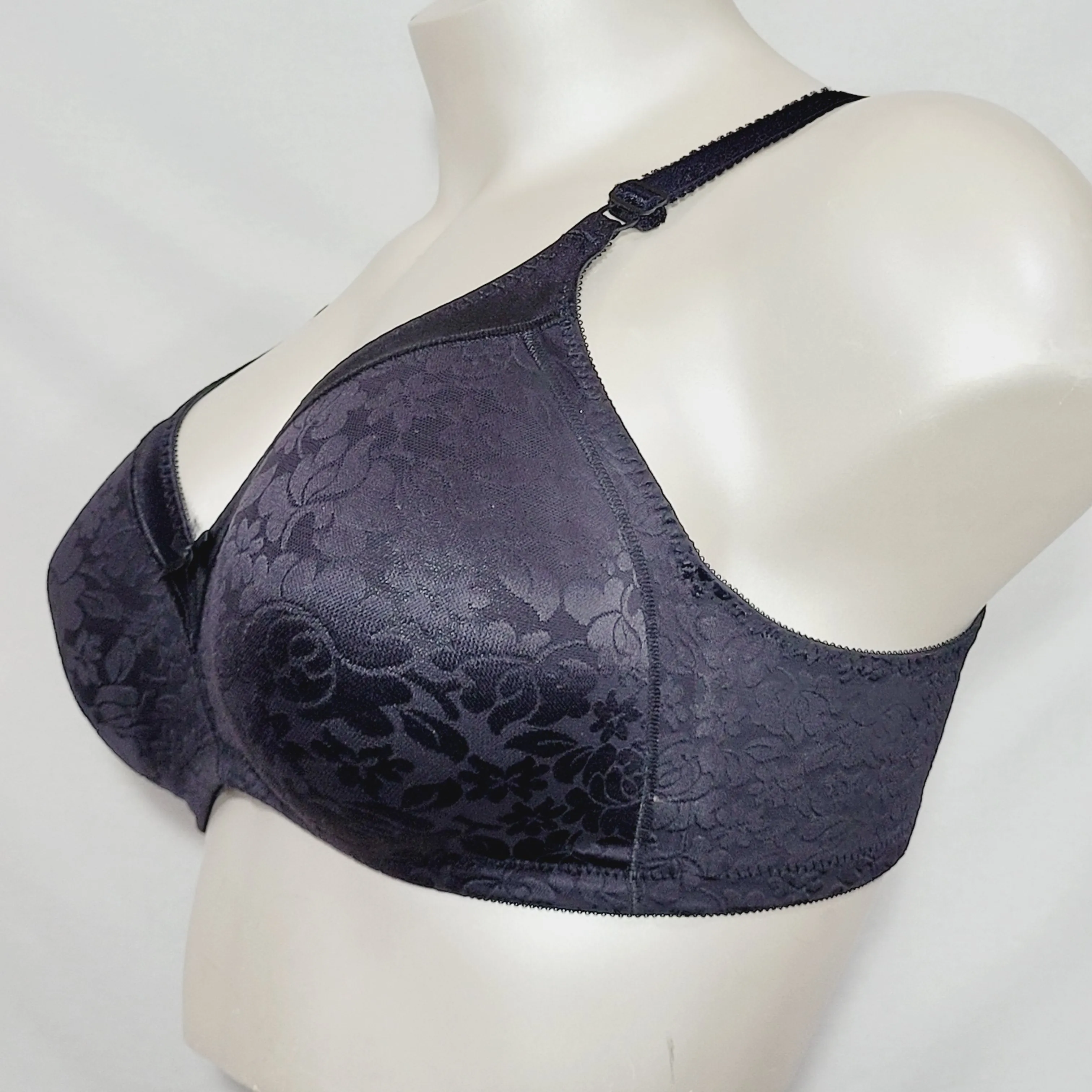 Bali 3372 Double Support Spa Closure Wire Free Bra 38B Black