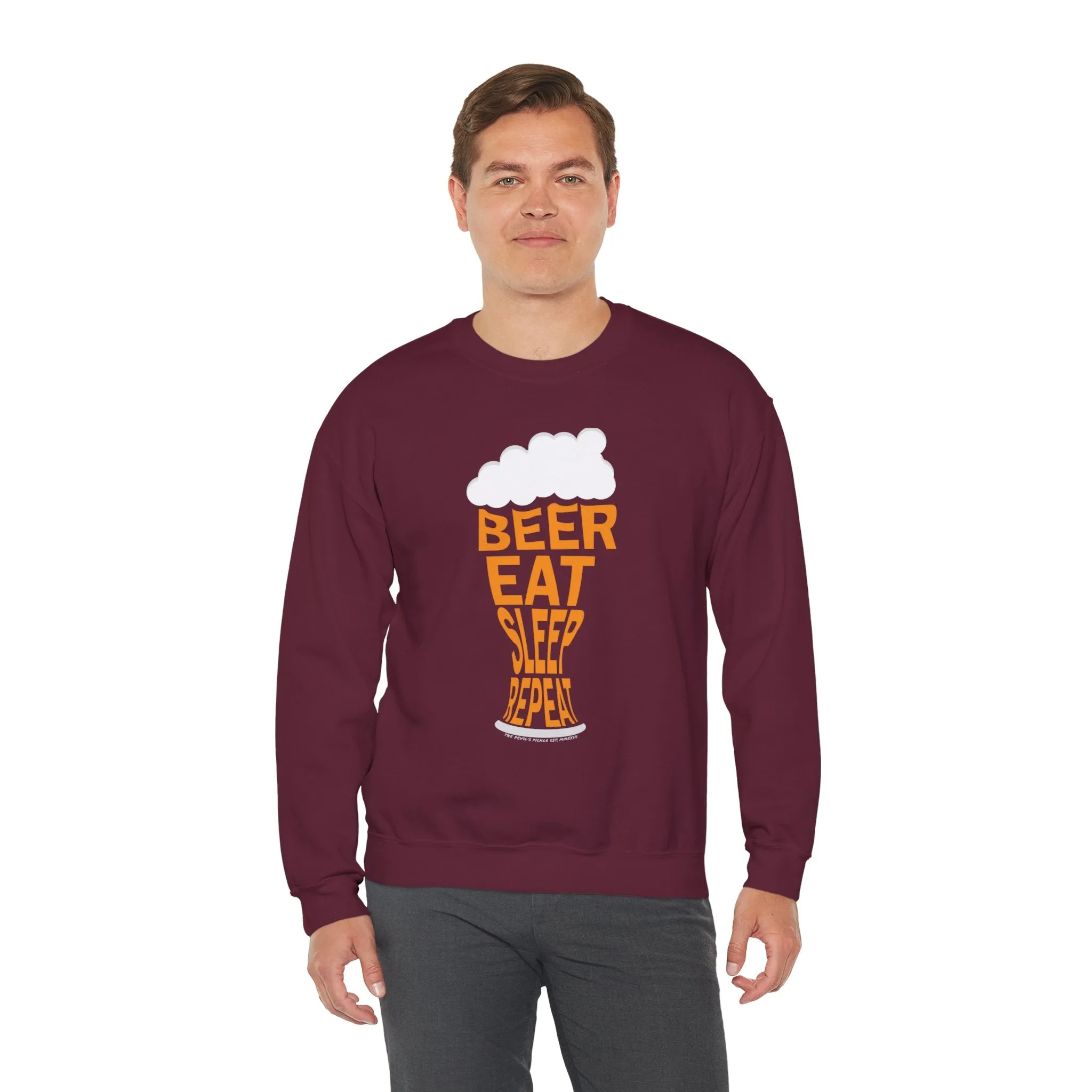 Beer Eat Sleep Repeat Crewneck Sweatshirt