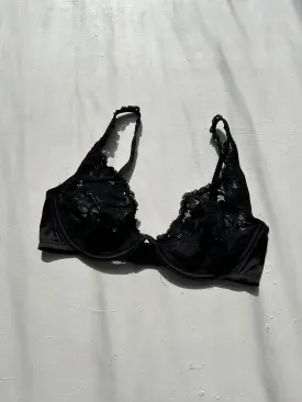 Black lace vintage bra (75D)