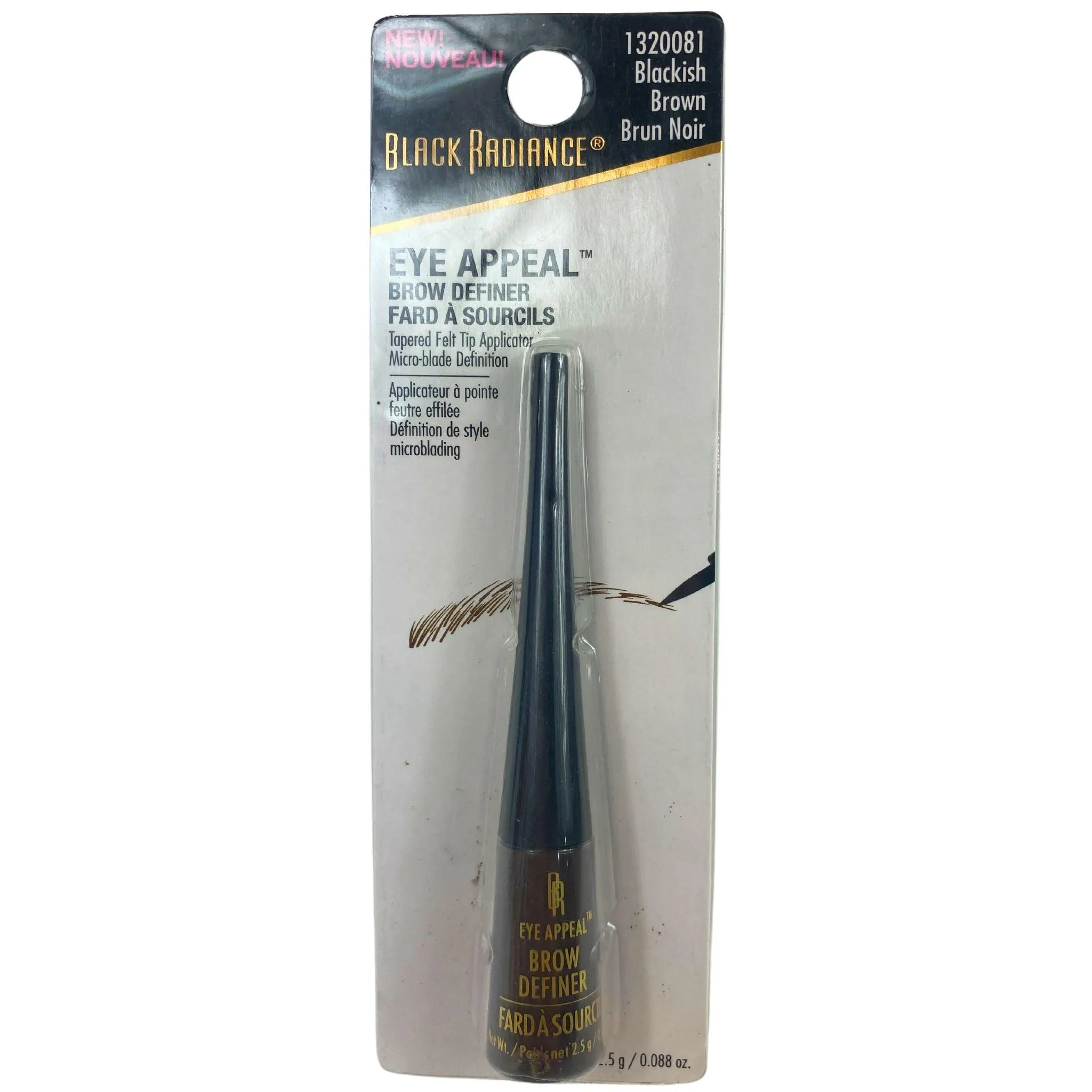 Black Radiance Eye Appeal Brow Definer Blackish Brown 0.088OZ (50 Pcs Lot)