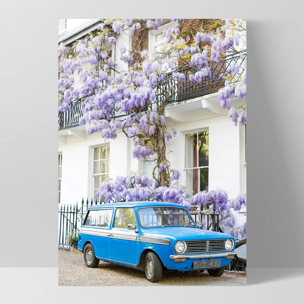 Blue Car in London - Art Print by Victoria's Stories