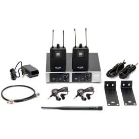 CAD Audio GXLIEM2 Dual-Mix In-Ear Wireless Monitoring System - Includes MEB1 Earbuds, Integral Rack Ears, and Antenna Relocation Kit