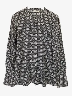 Calvin Klein Monochrome Chic Geometric Blouse Size XL