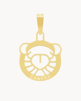 Cancer Pendant, Gold (June 21 - Jul 22)