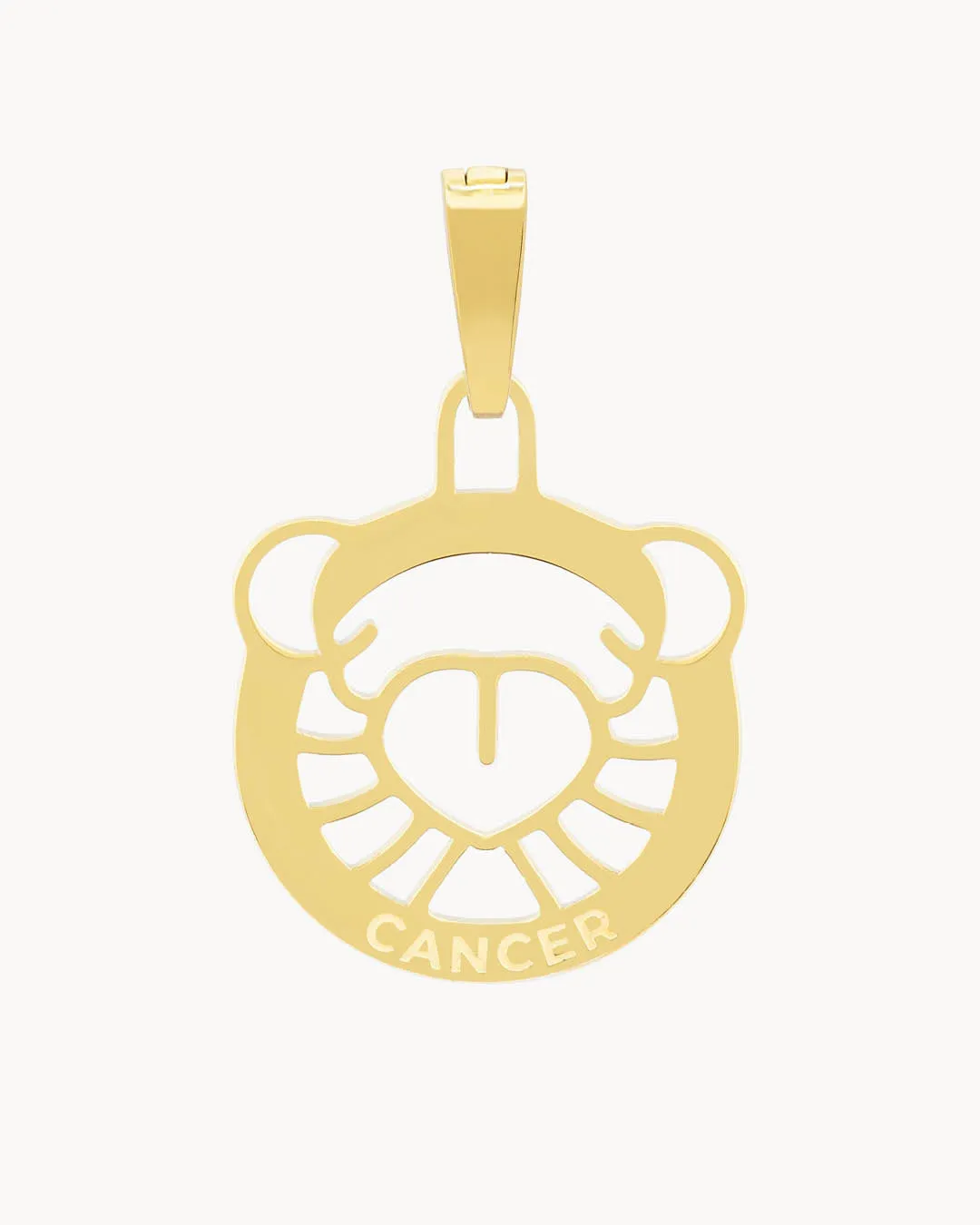 Cancer Pendant, Gold (June 21 - Jul 22)