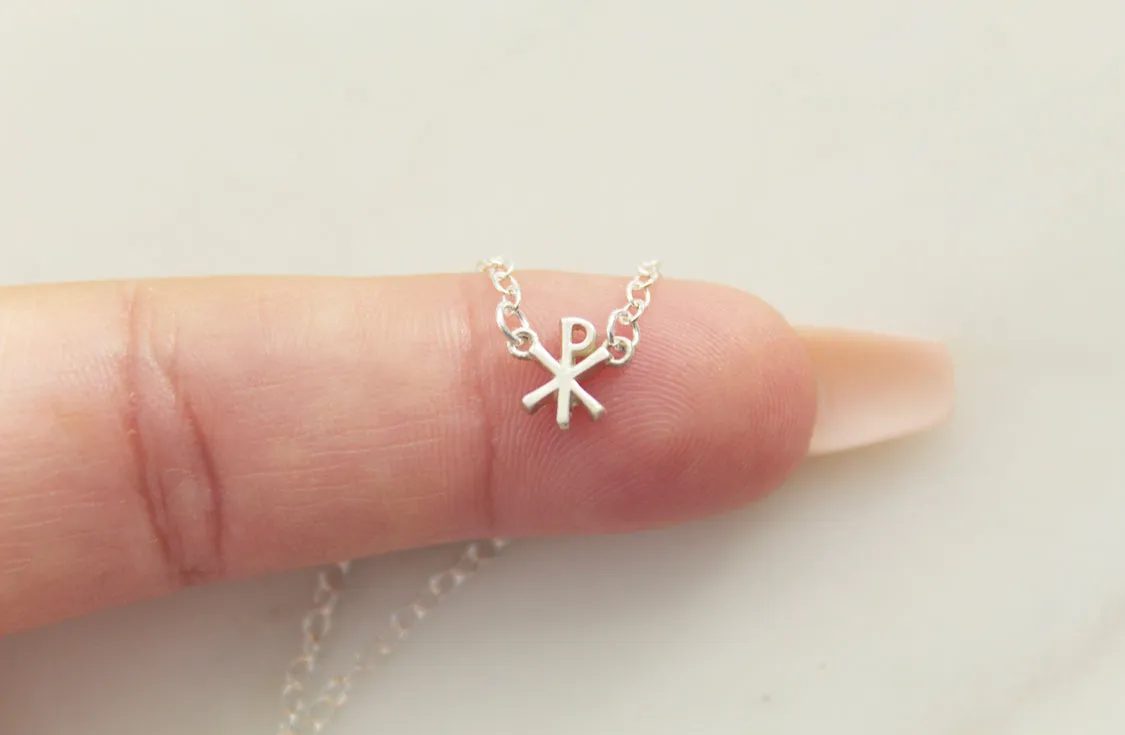 Chi Rho necklace in Sterling Silver