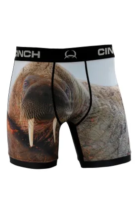 Cinch Mens Walrus Print 6" Boxer Briefs