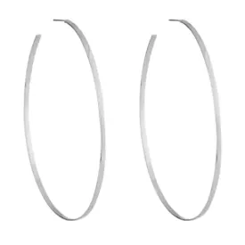 Cynthia Silver Thin Hoop Earrings