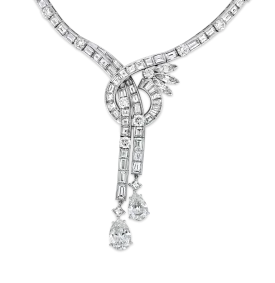 Diamond Lariat Necklace, 36.77 Carats