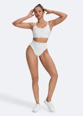 Double-Strap Cotton Bralette & High-Rise Cotton Briefs Set