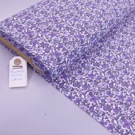 Dressmaking Floral Cotton Lawn - Blossom - Purple