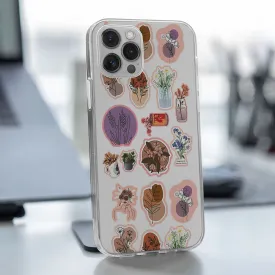 Florals Printed Transparent Silicone case