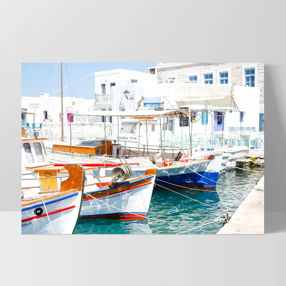 Greek Island Fishing Boats - Art Print by Victoria's Stories