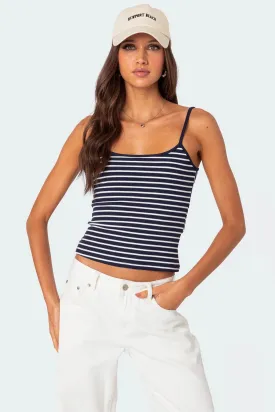 Gretta Striped Ribbed Tank Top