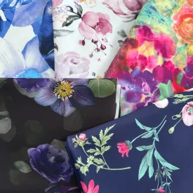 Half Metres Floral Scuba Fabric Bundle