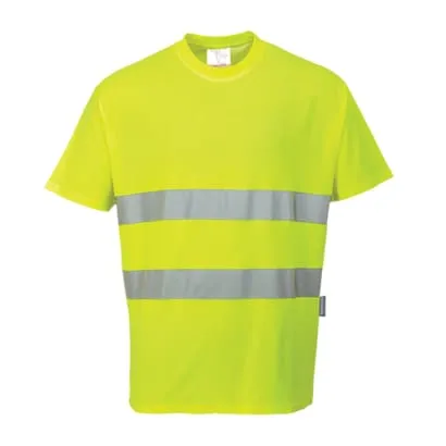 Hi Viz Cotton Comfort Tee Shirt RIS 3279 Portwest S172 Hi Vis T Shirt