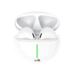 iCruze Oval TWS Earbuds (White)