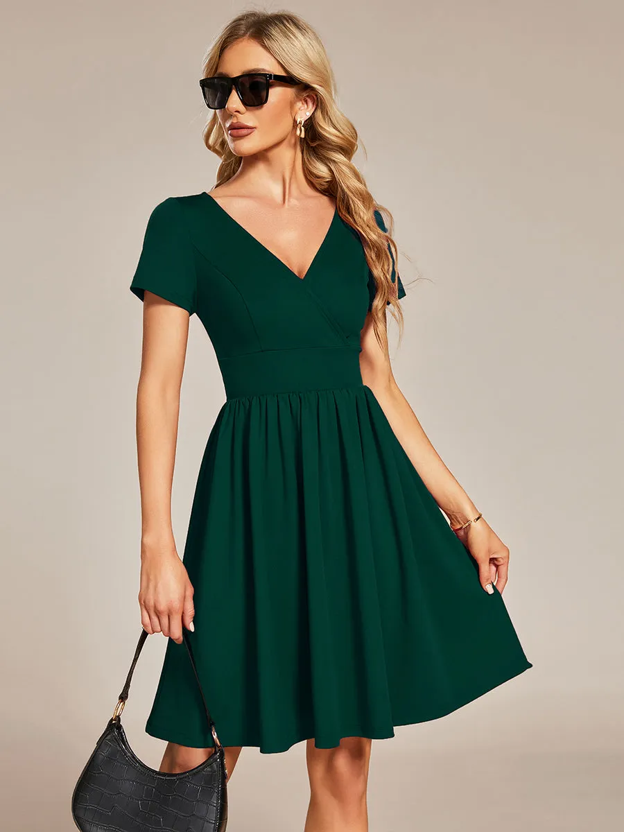 Knee Length V Ncek Knitted Wholesale Homecoming Cocktail Dresses