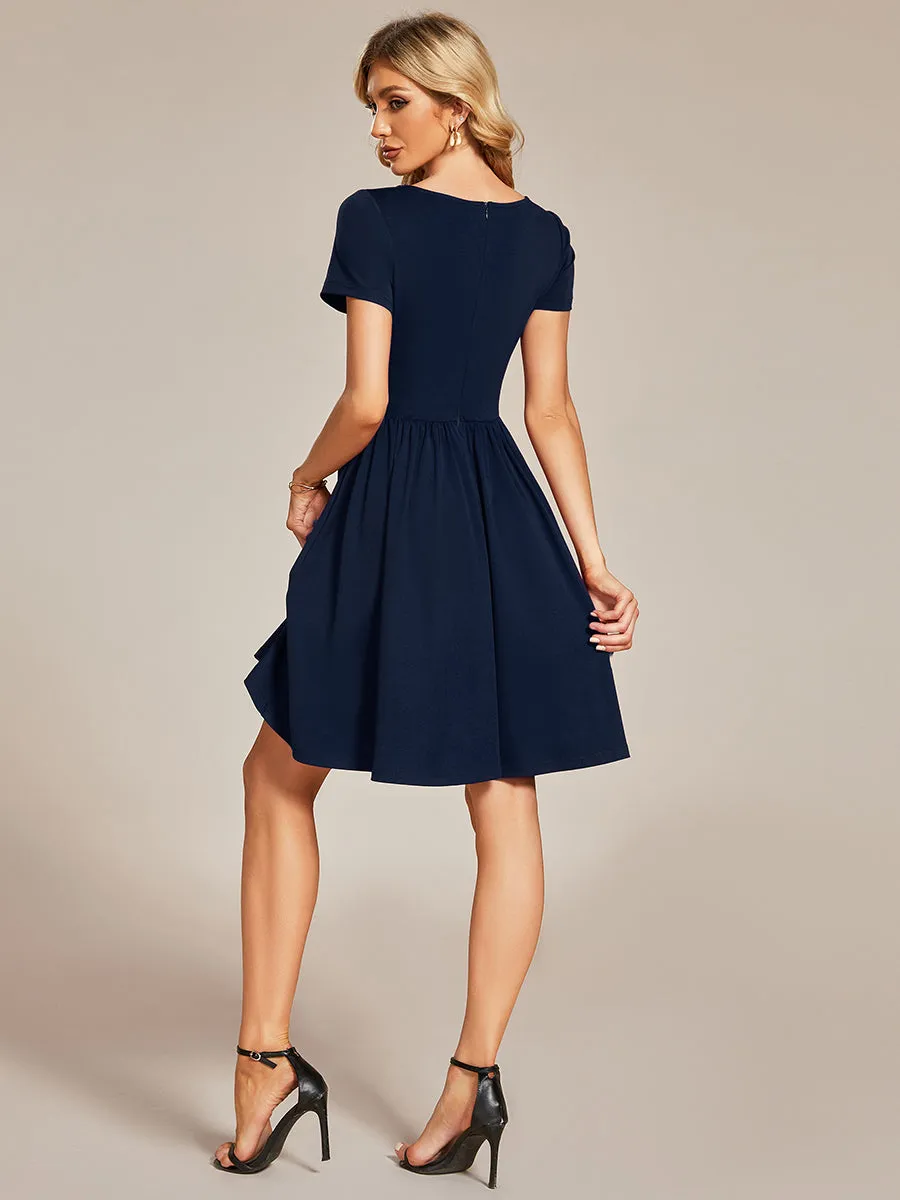 Knee Length V Ncek Knitted Wholesale Homecoming Cocktail Dresses