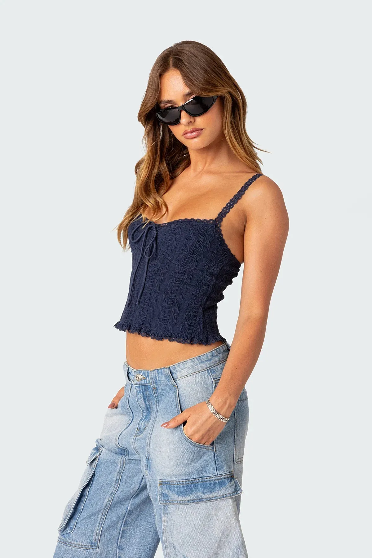 Knitted Lace Tank Top