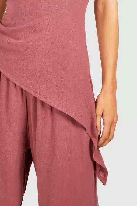 Linen Asymmetric Top