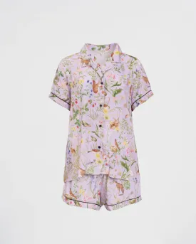 Meadow Creature Lilac Short Pyjamas