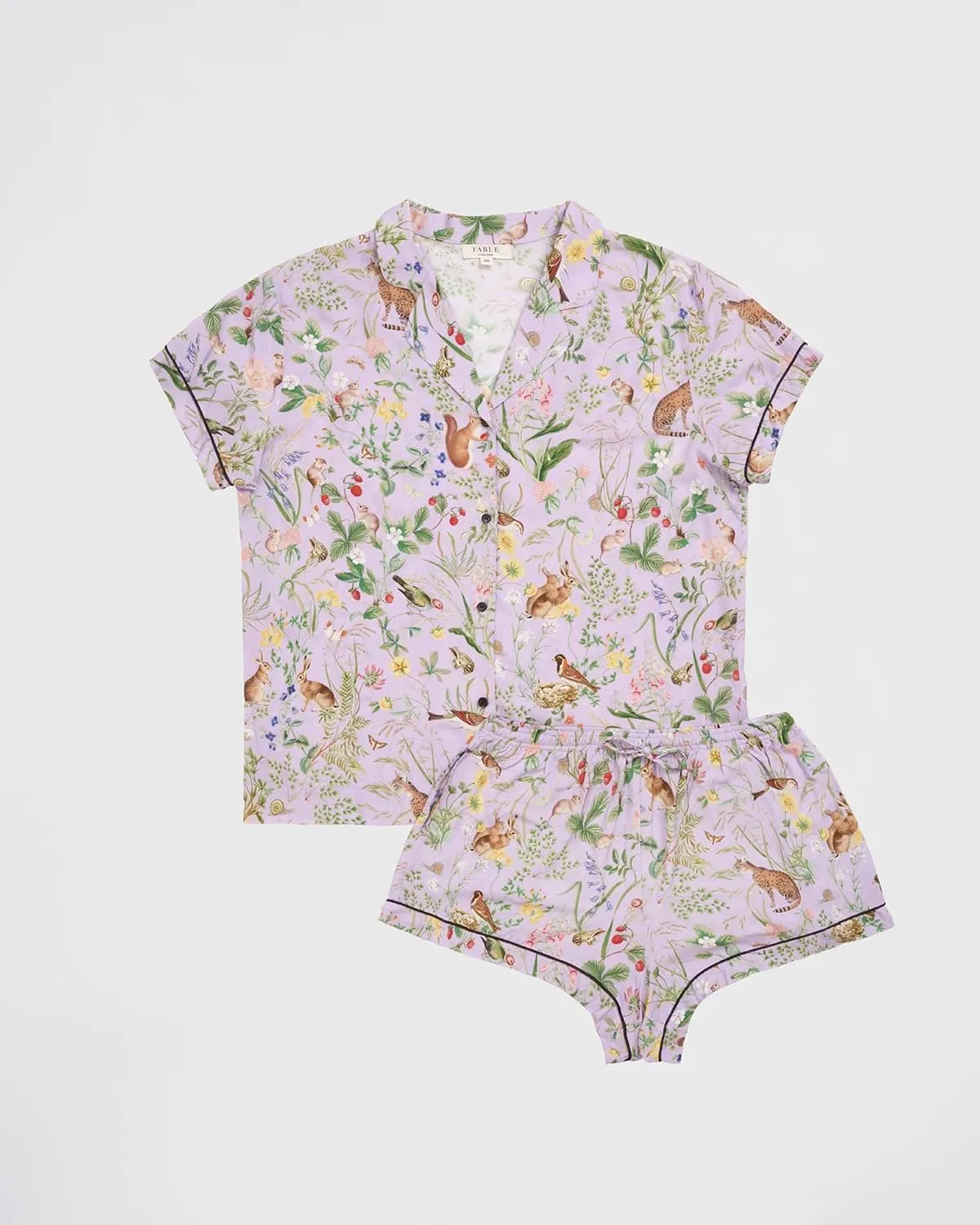 Meadow Creature Lilac Short Pyjamas