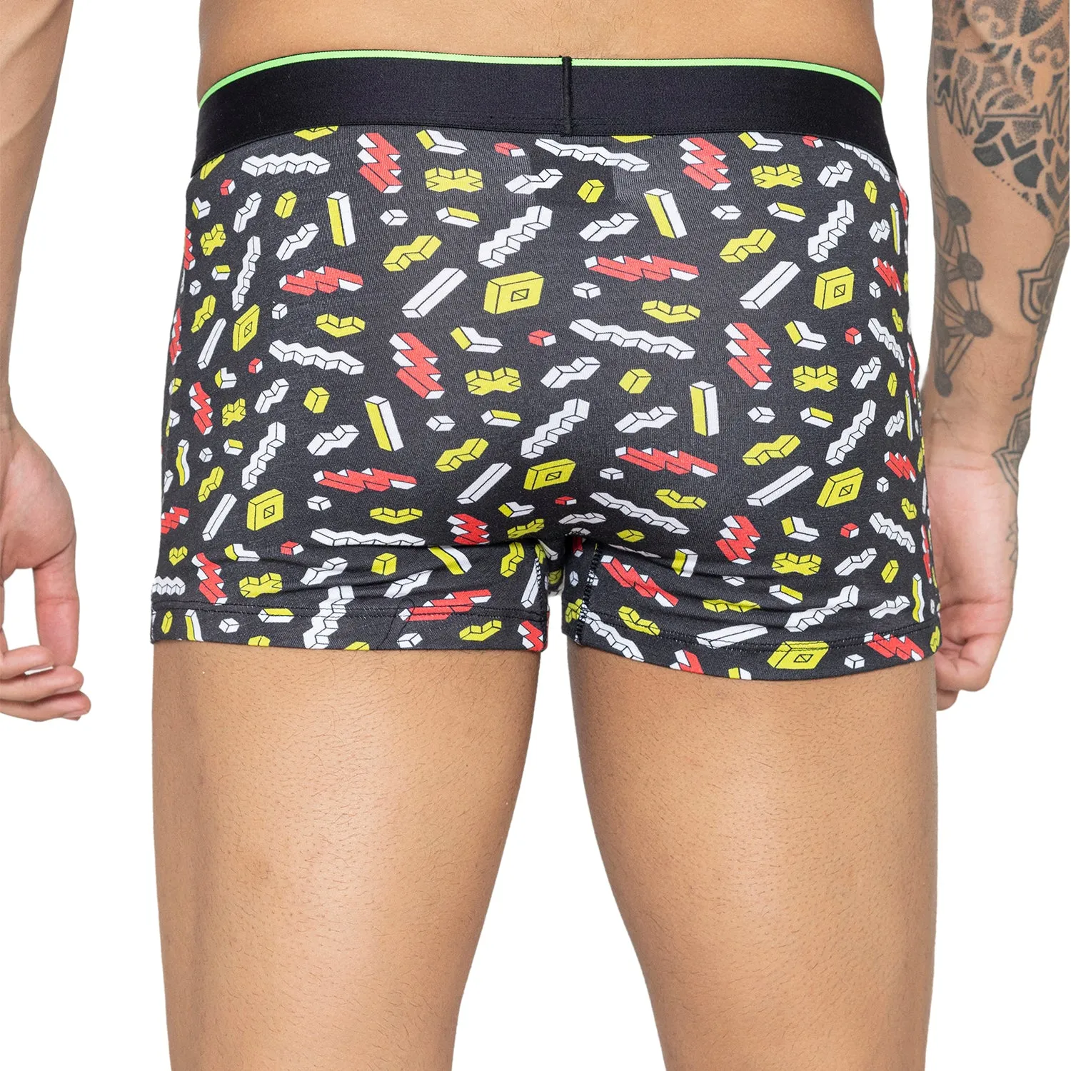 Men's Multicolor Supersoft Printed Modal Cotton Trunks - Single Pack | Black