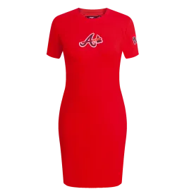 MLB ATLANTA BRAVES CLASSIC WOMEN'S BODY CON DRESS (RED)