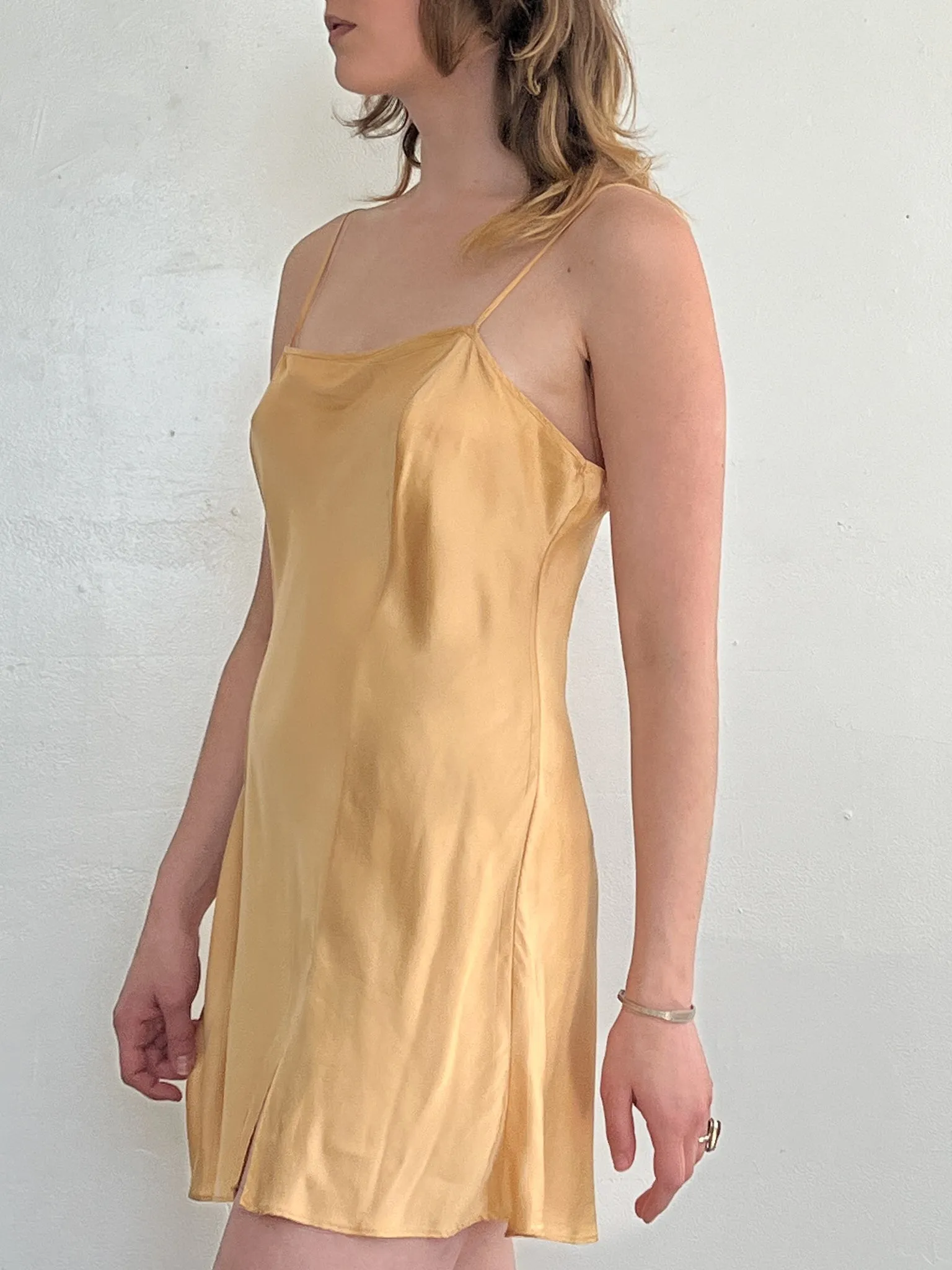 Peach Silk Slipdress (M/L)