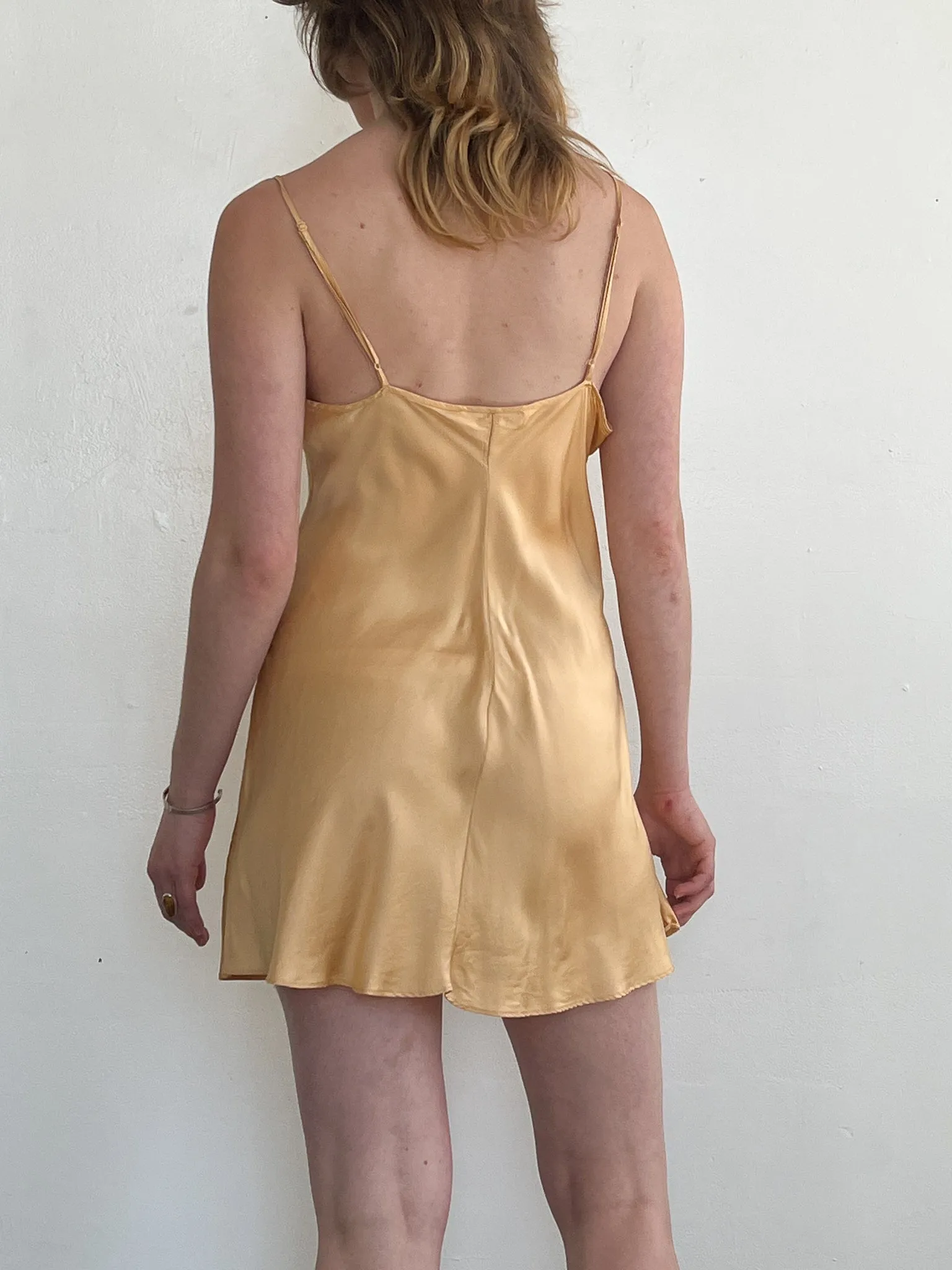 Peach Silk Slipdress (M/L)