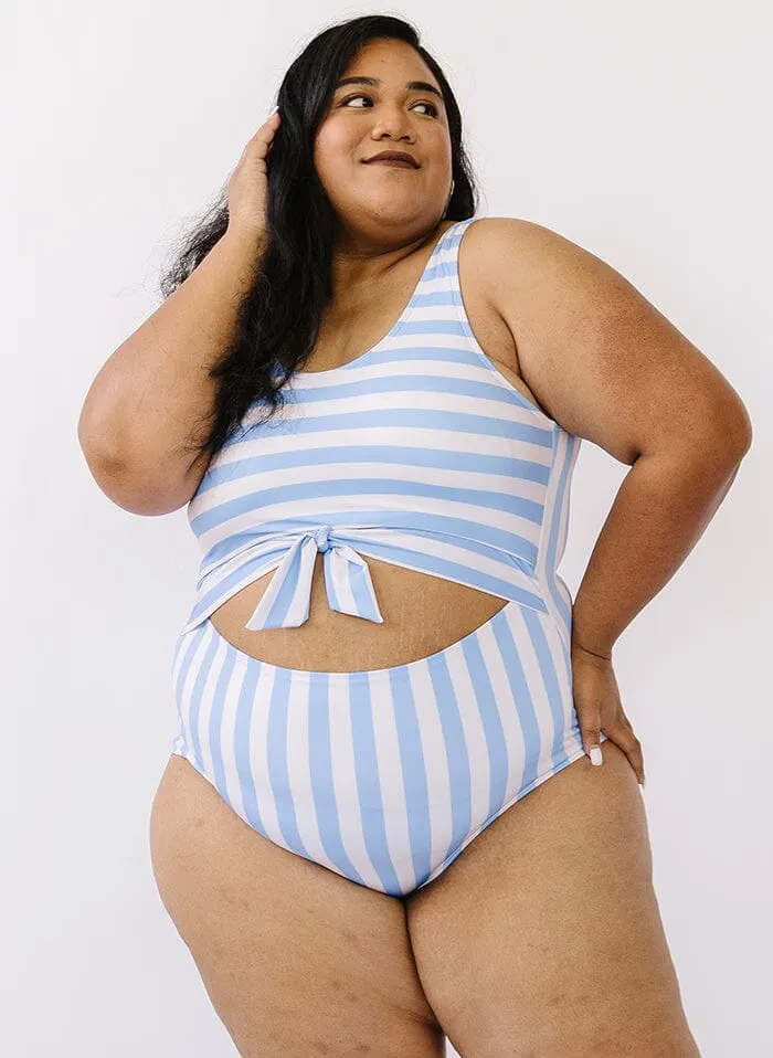 Peri Stripe Knotted One-Piece