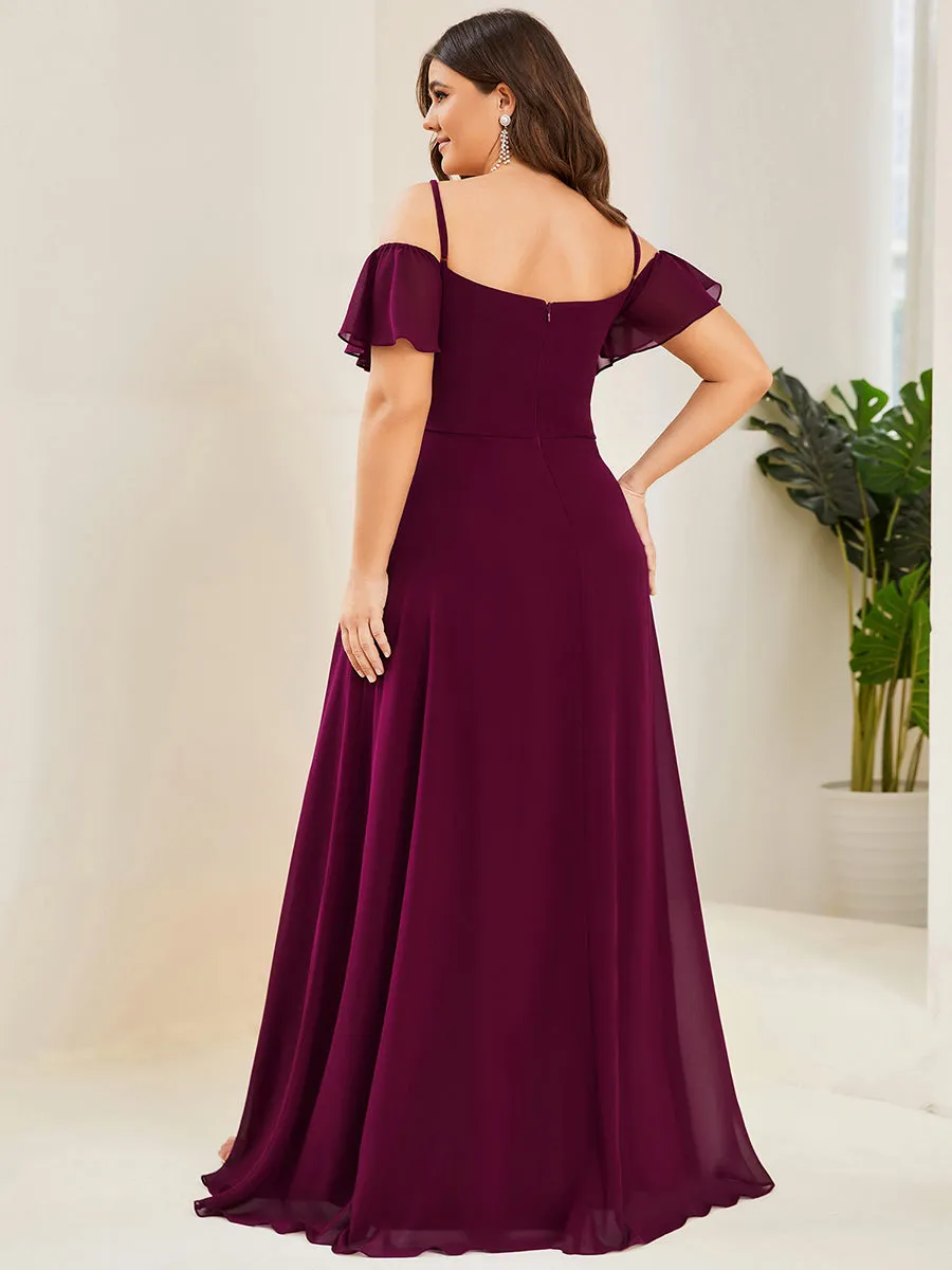 Plus Size Flattering Deep V Neck Wholesale Bridesmaid Dresses