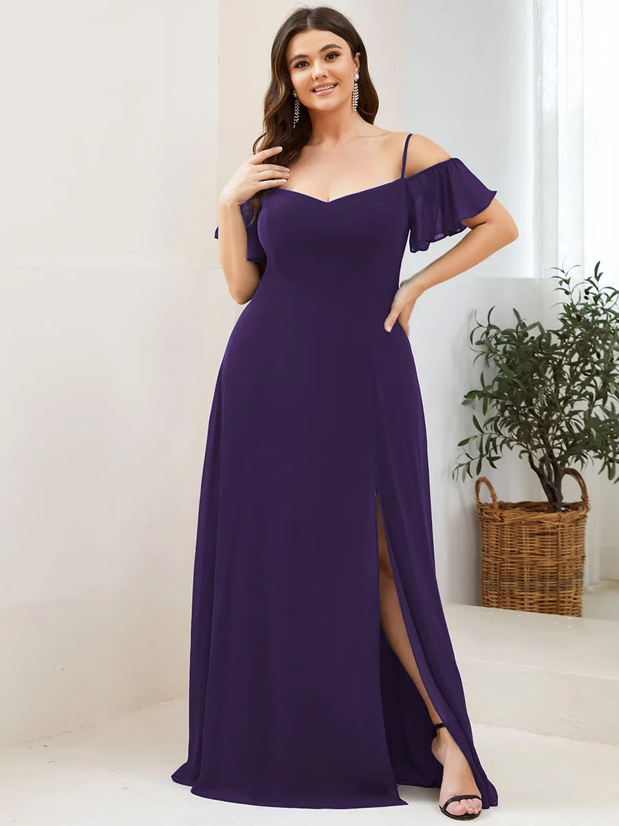 Plus Size Flattering Deep V Neck Wholesale Bridesmaid Dresses