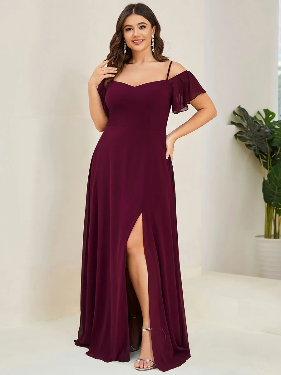 Plus Size Flattering Deep V Neck Wholesale Bridesmaid Dresses