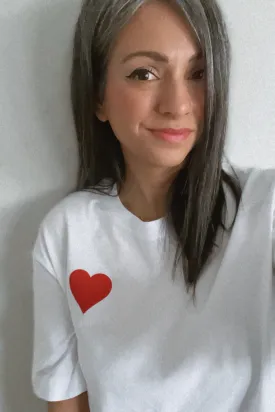 Puff Heart White Tee