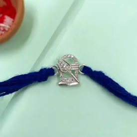 Pure Sterling Silver Trishul Rakhi