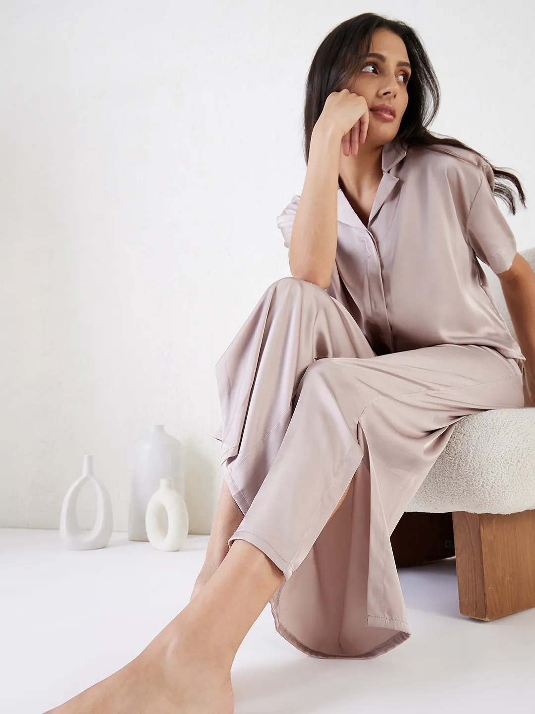 Silky Pant Set