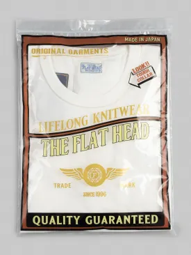 The Flat Head Loopwheeled Heavyweight Plain T-Shirt White