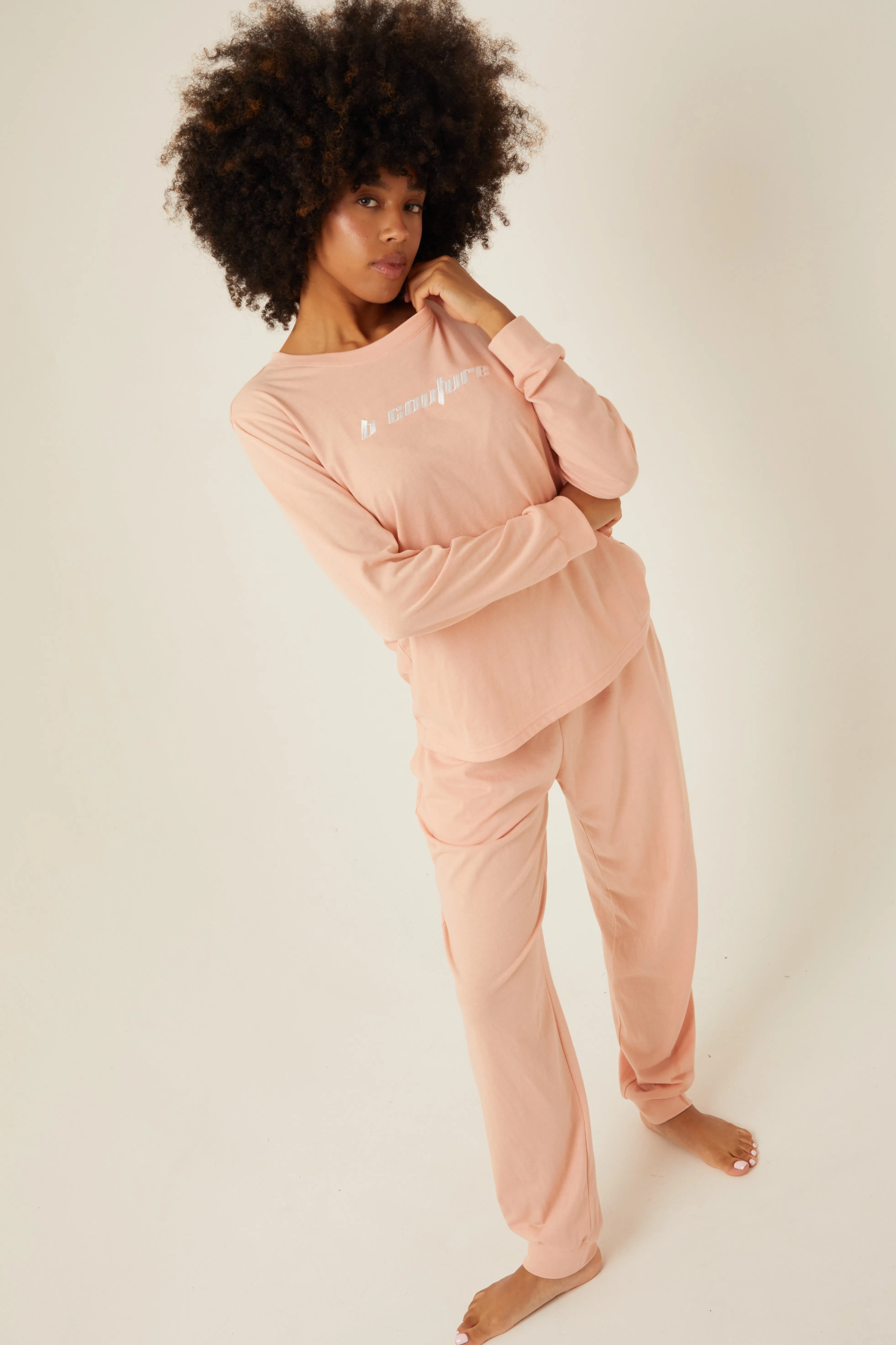 Union Place Cotton Pyjama Set - Pink