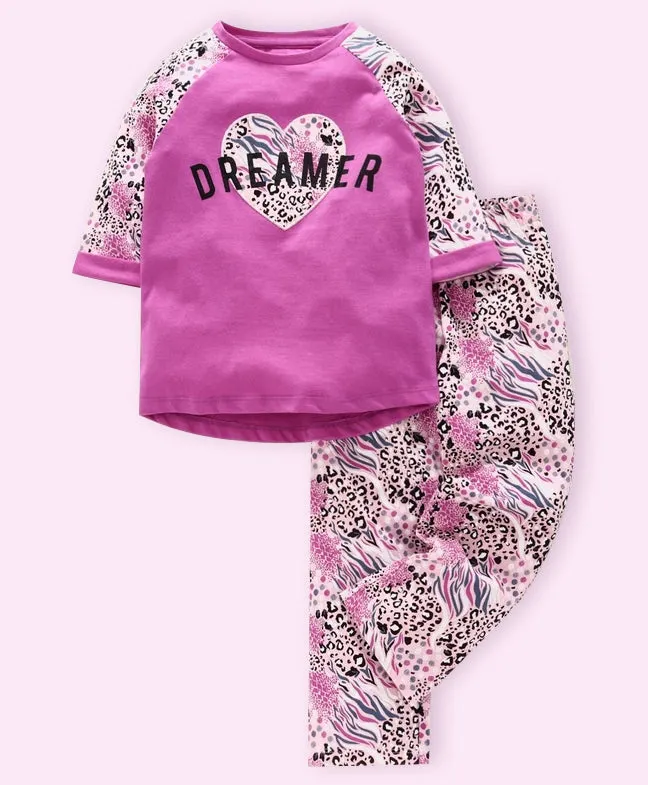 Ventra Girls Half Sleeves Dreamer  Nightwear