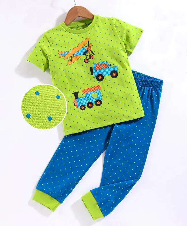 Ventra Point Dot Green Nightwear