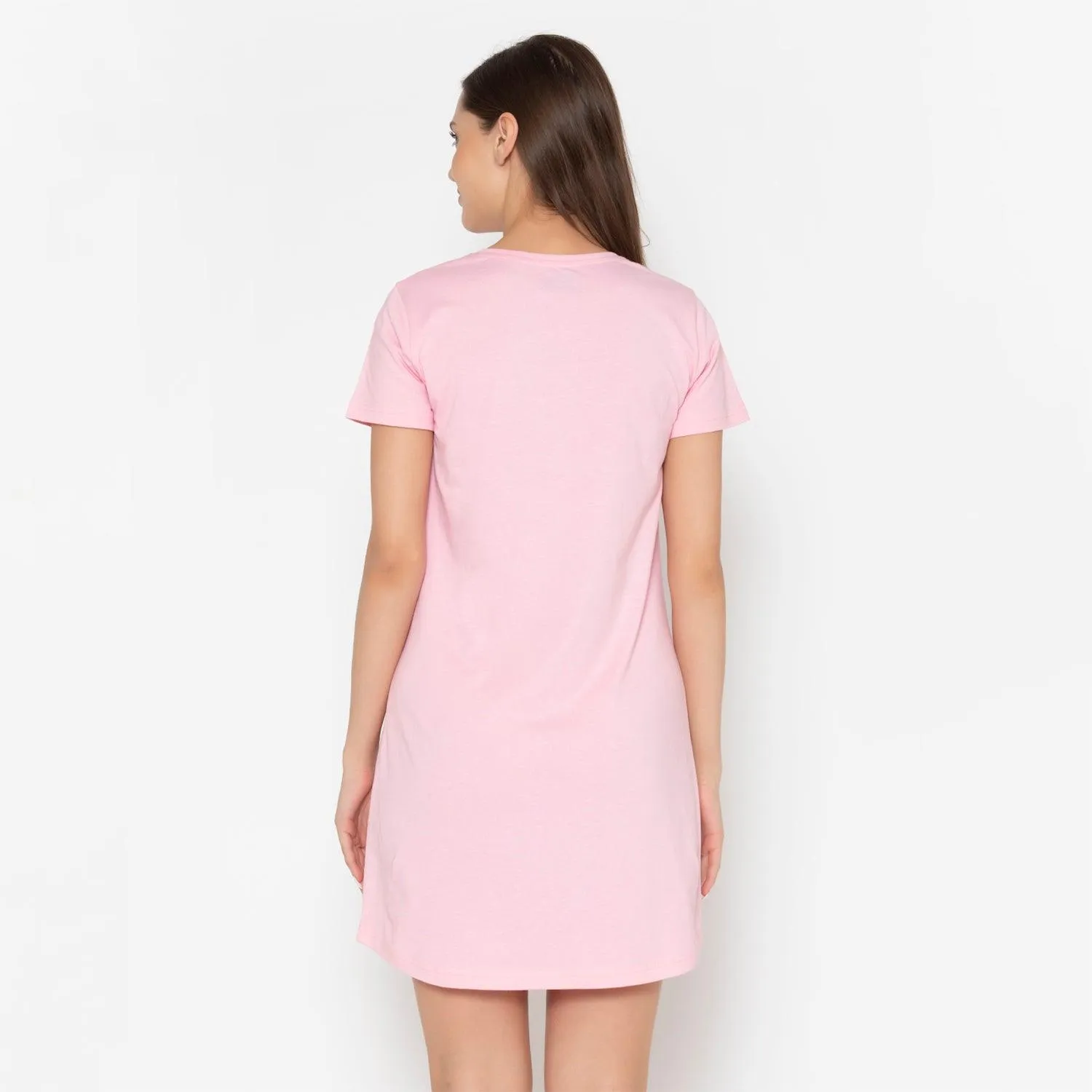 Women Cotton Sleepshirt - Orchid Pink